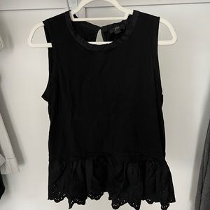 J Crew black tank size medium